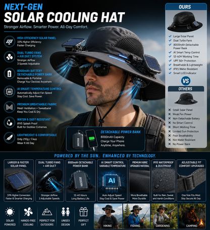 Solar-Powered Cooling Hat